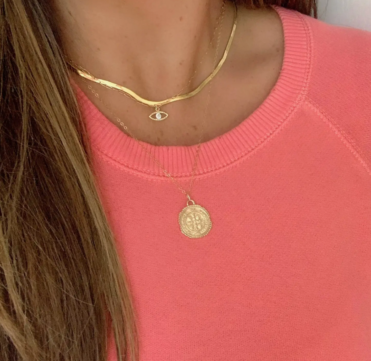 Load image into Gallery viewer, Meant To Be Coin Necklace Gold Filled - The Street Boutique 
