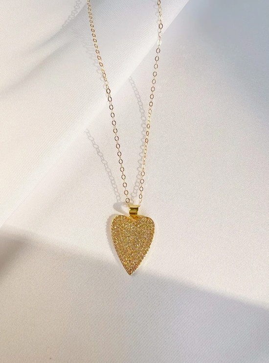 Load image into Gallery viewer, One Love Heart CZ Necklace Gold Filled - The Street Boutique 
