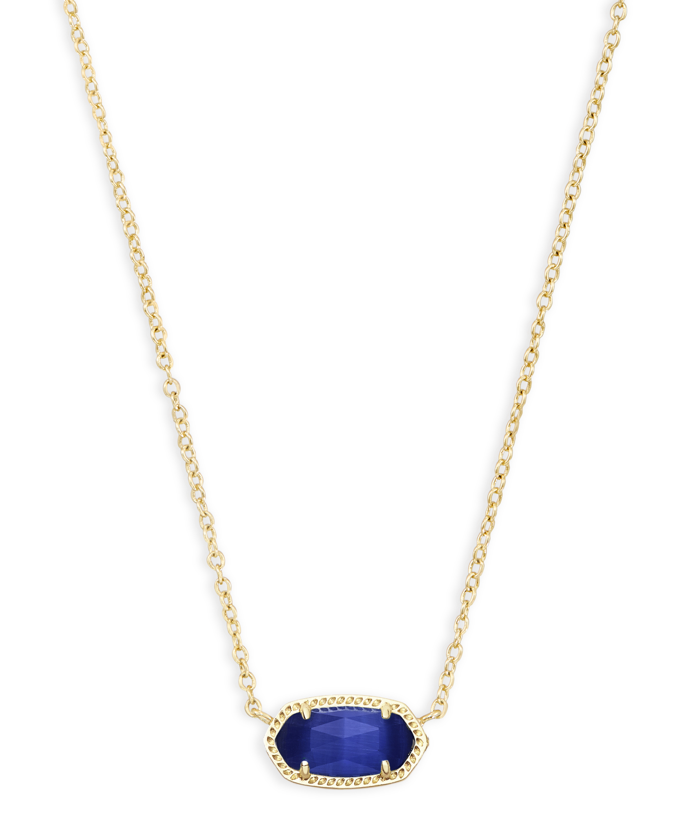 Load image into Gallery viewer, KENDRA SCOTT Elisa Short Pendant Necklace in Gold Cobalt Cats Eye - The Street Boutique 
