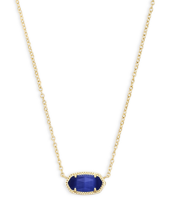 Load image into Gallery viewer, KENDRA SCOTT Elisa Short Pendant Necklace in Gold Cobalt Cats Eye - The Street Boutique 
