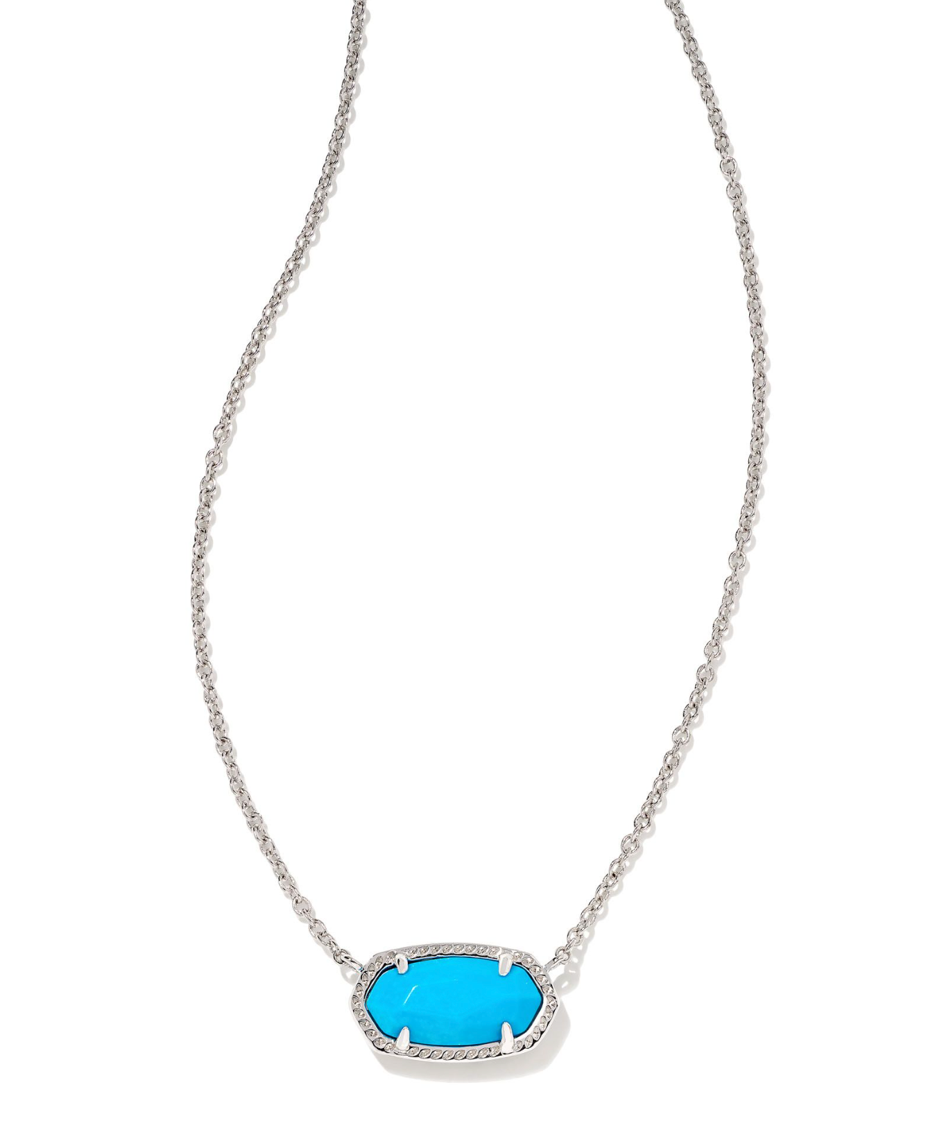 Load image into Gallery viewer, KENDRA SCOTT Elisa Silver Pendant Necklace in Bright Blue Magnesite - The Street Boutique 
