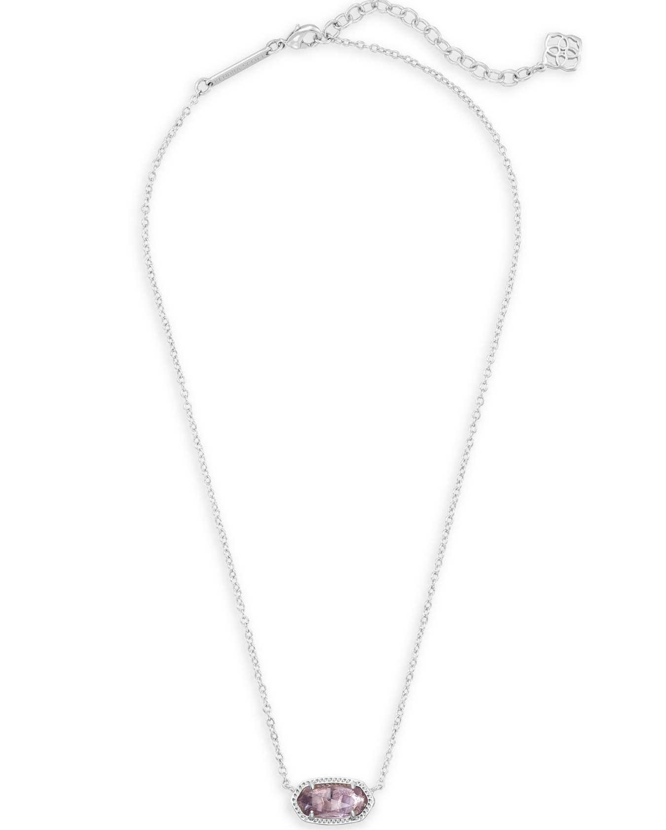 Load image into Gallery viewer, KENDRA SCOTT Elisa Silver Pendant Necklace in Purple Amethyst - The Street Boutique 
