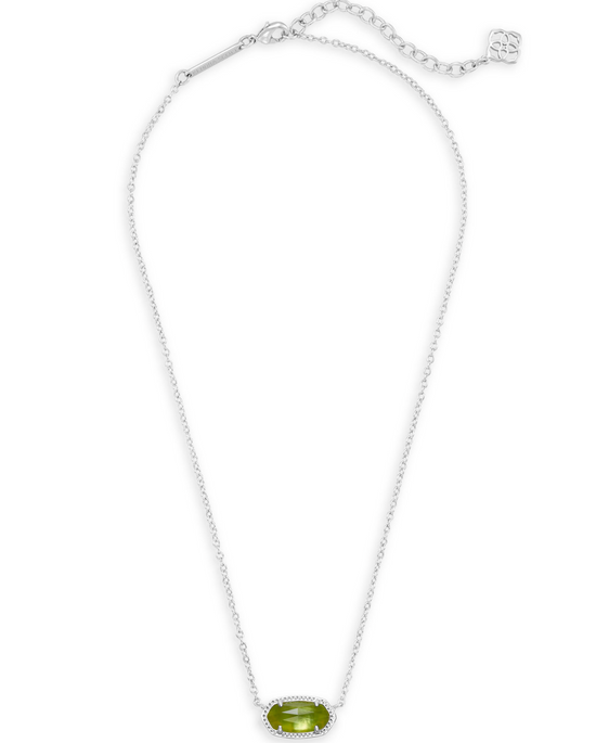 Load image into Gallery viewer, KENDRA SCOTT Elisa Silver Pendant Necklace in Peridot Illusion - The Street Boutique 
