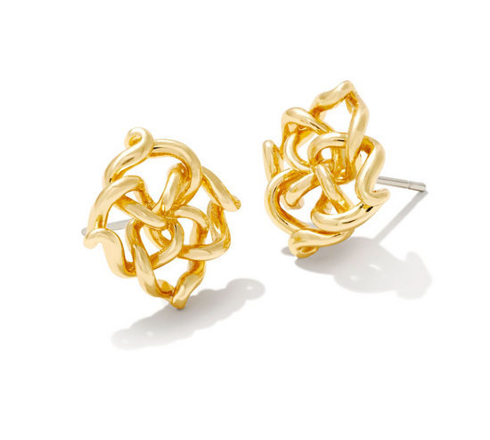 KENDRA SCOTT Kelly Stud Earrings in Gold - The Street Boutique 