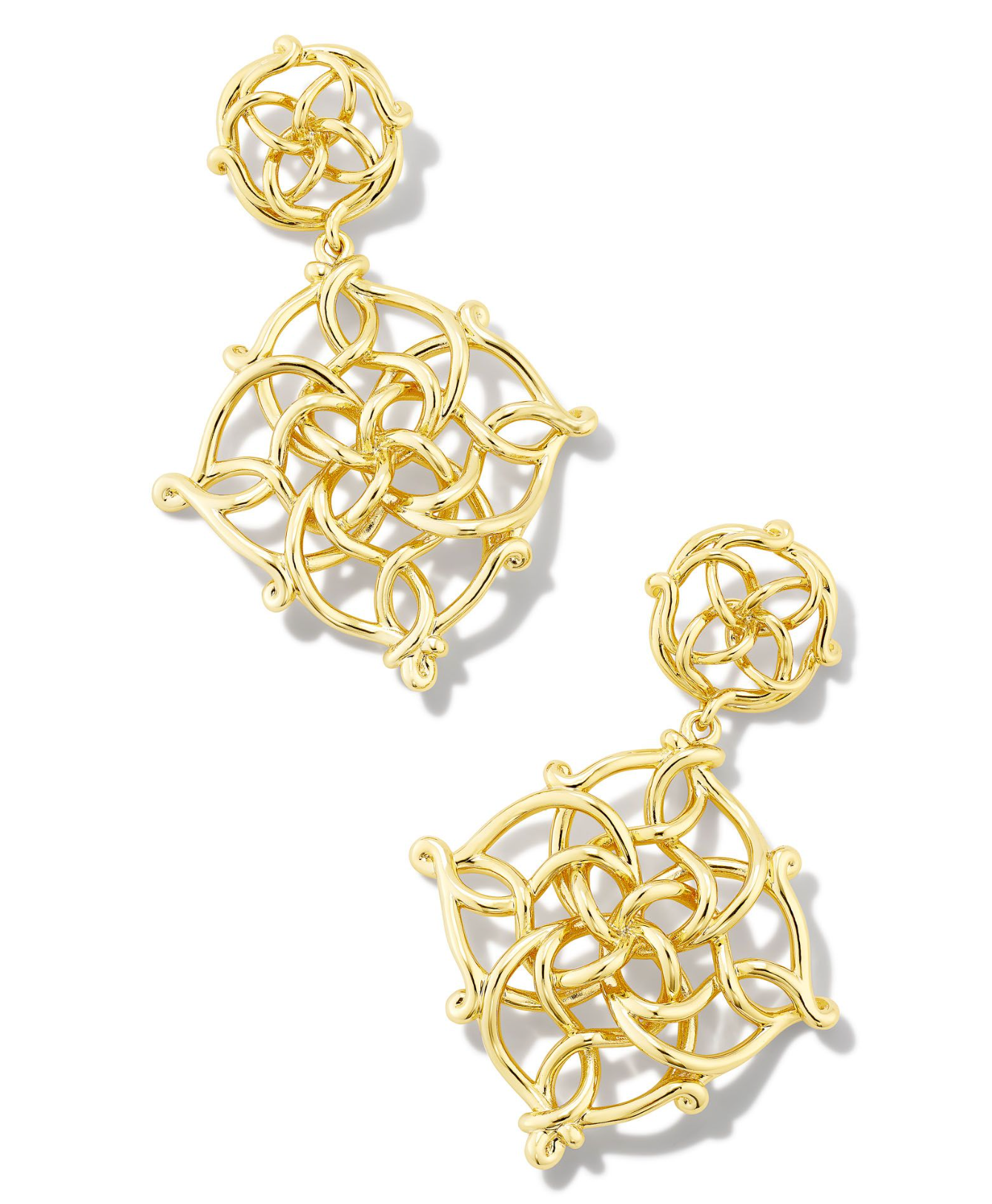 KENDRA SCOTT Kelly Statement Earrings in Gold - The Street Boutique 