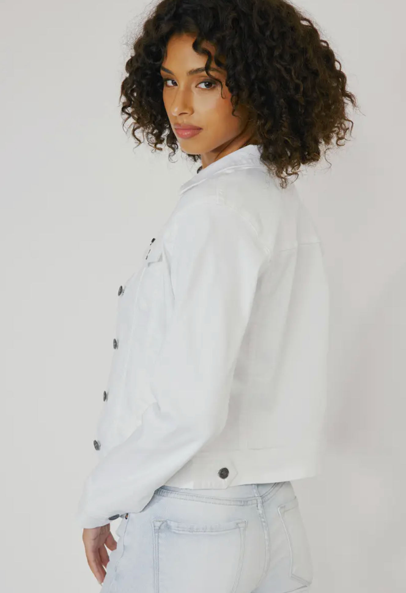 Kan Can White Denim Jacket - The Street Boutique 