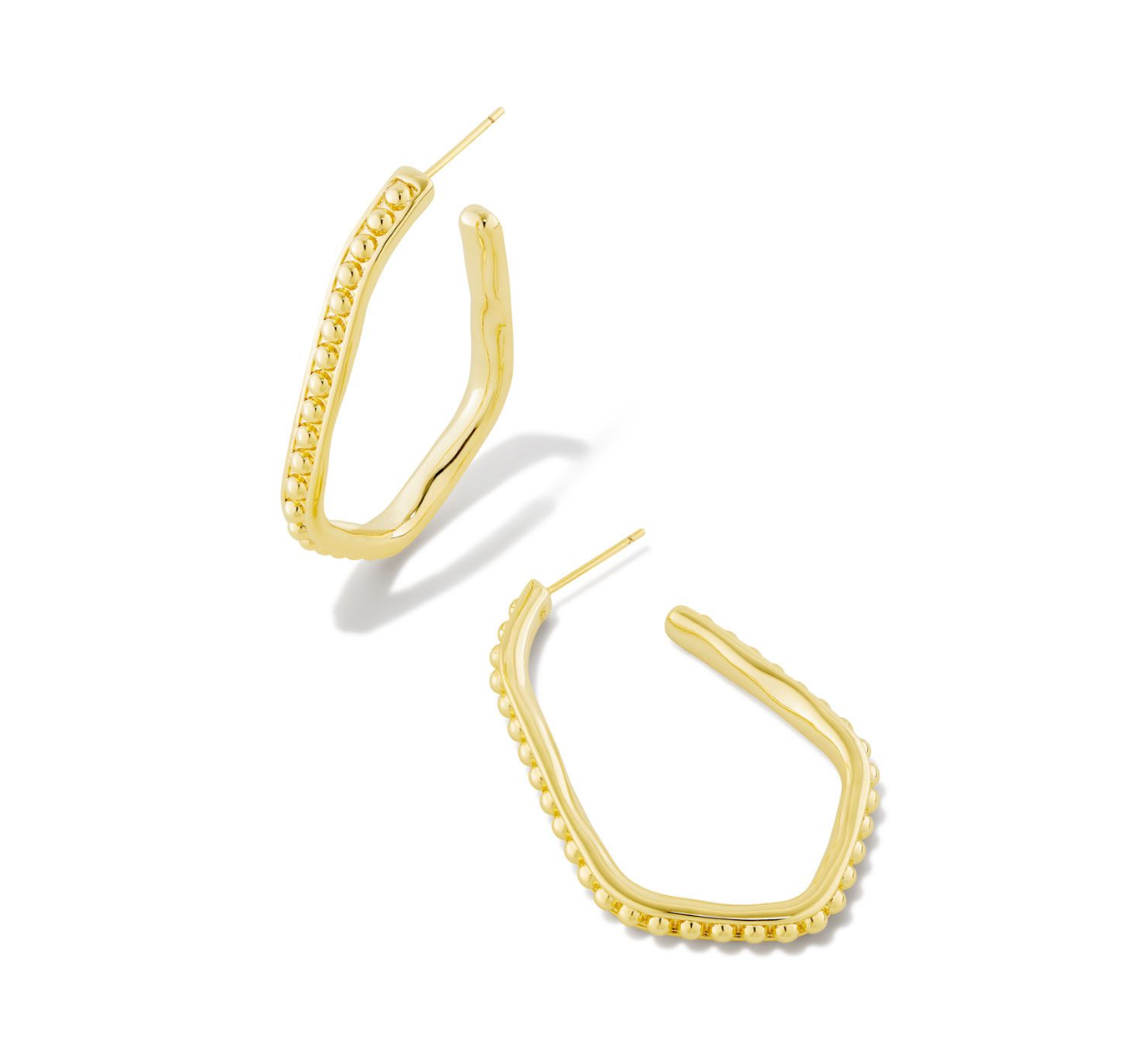 KENDRA SCOTT Lonnie Beaded Hoop Earrings in Gold - The Street Boutique 