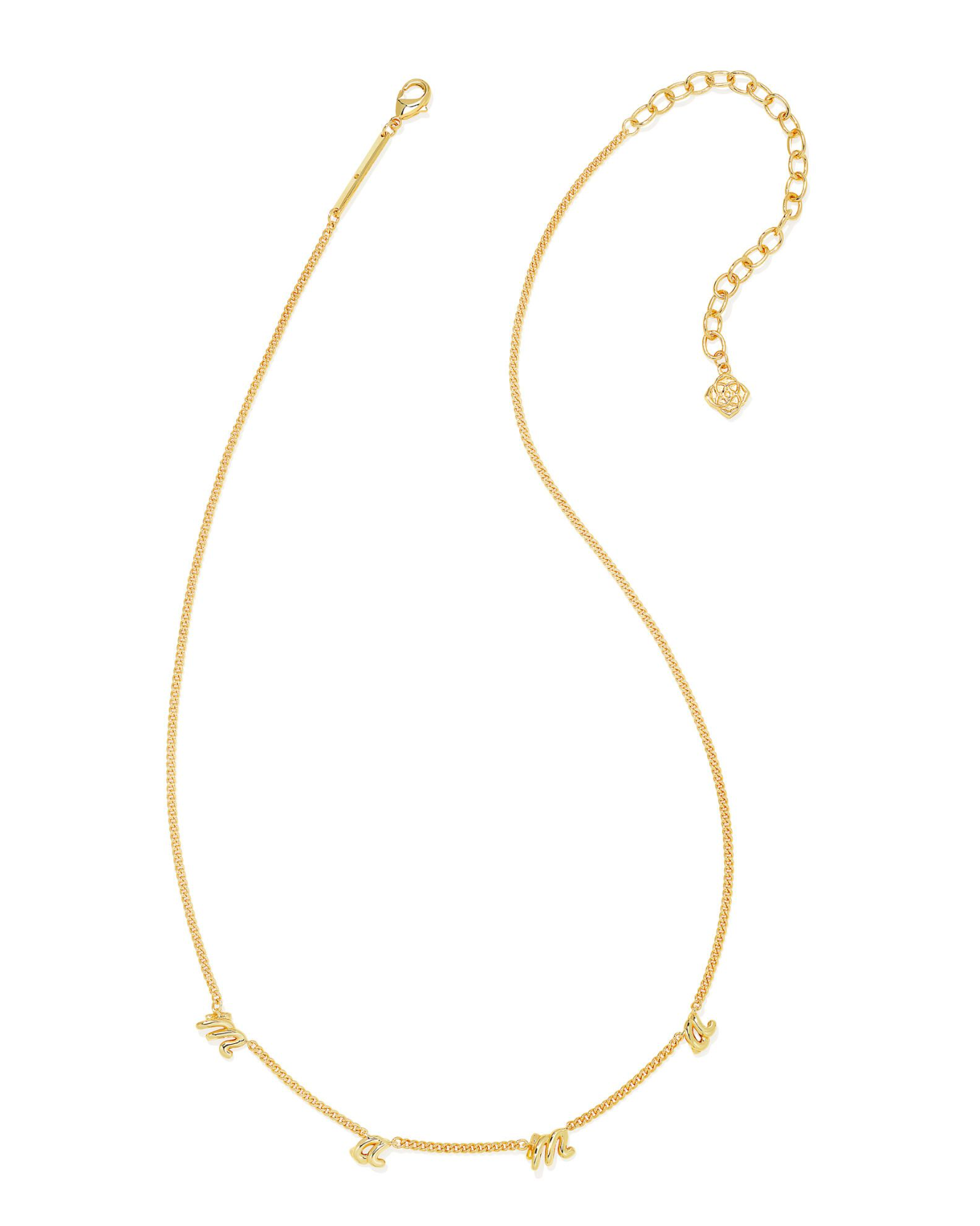 KENDRA SCOTT Mama Script Strand Necklace in Gold - The Street Boutique 
