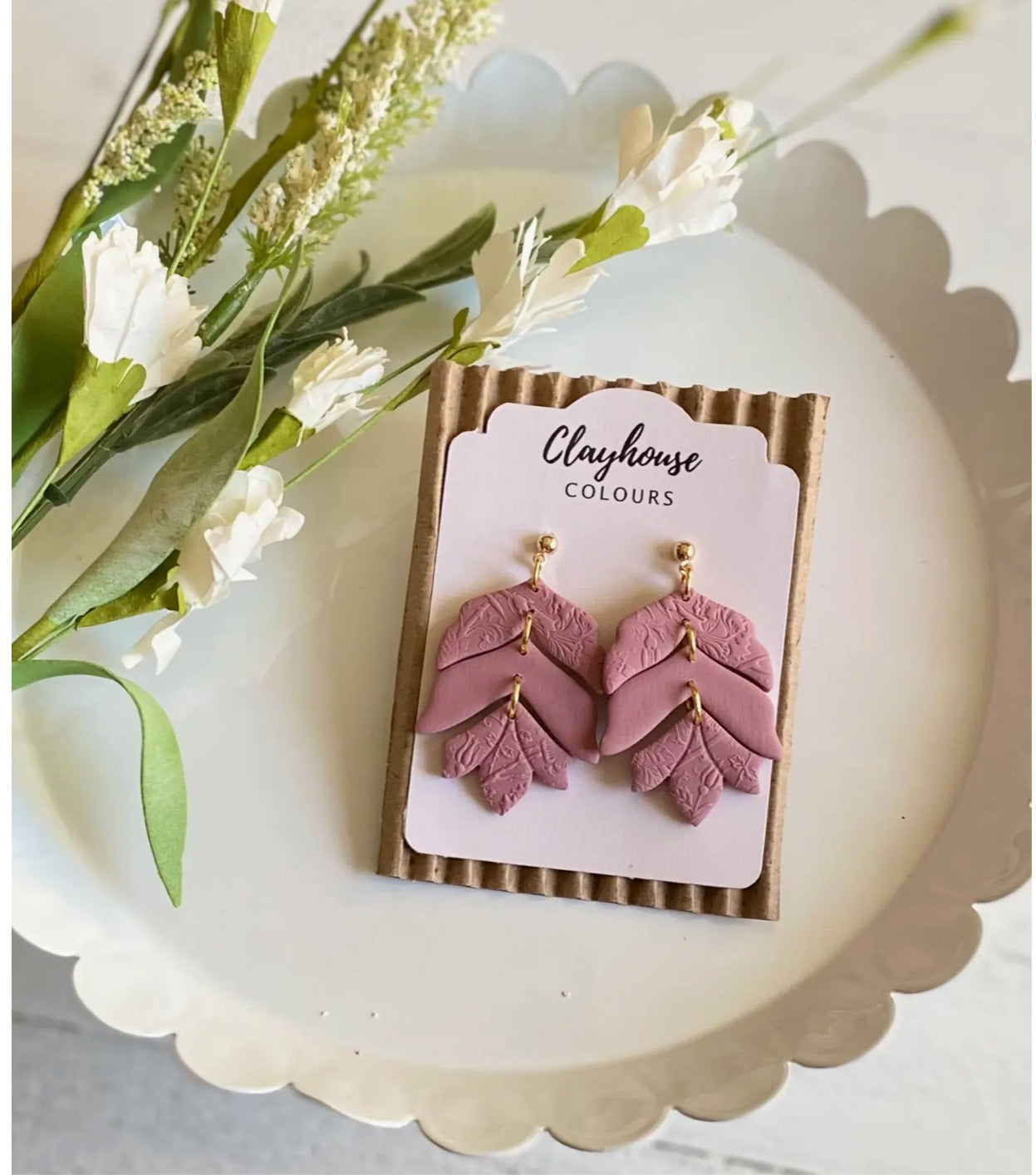 Eden Clay Earrings - The Street Boutique 