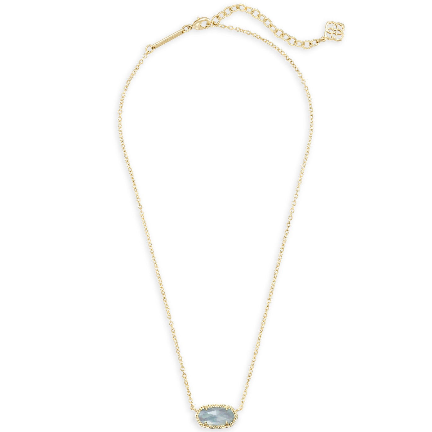 KENDRA SCOTT Elisa Gold Pendant Necklace in Light Blue Illusion - The Street Boutique 