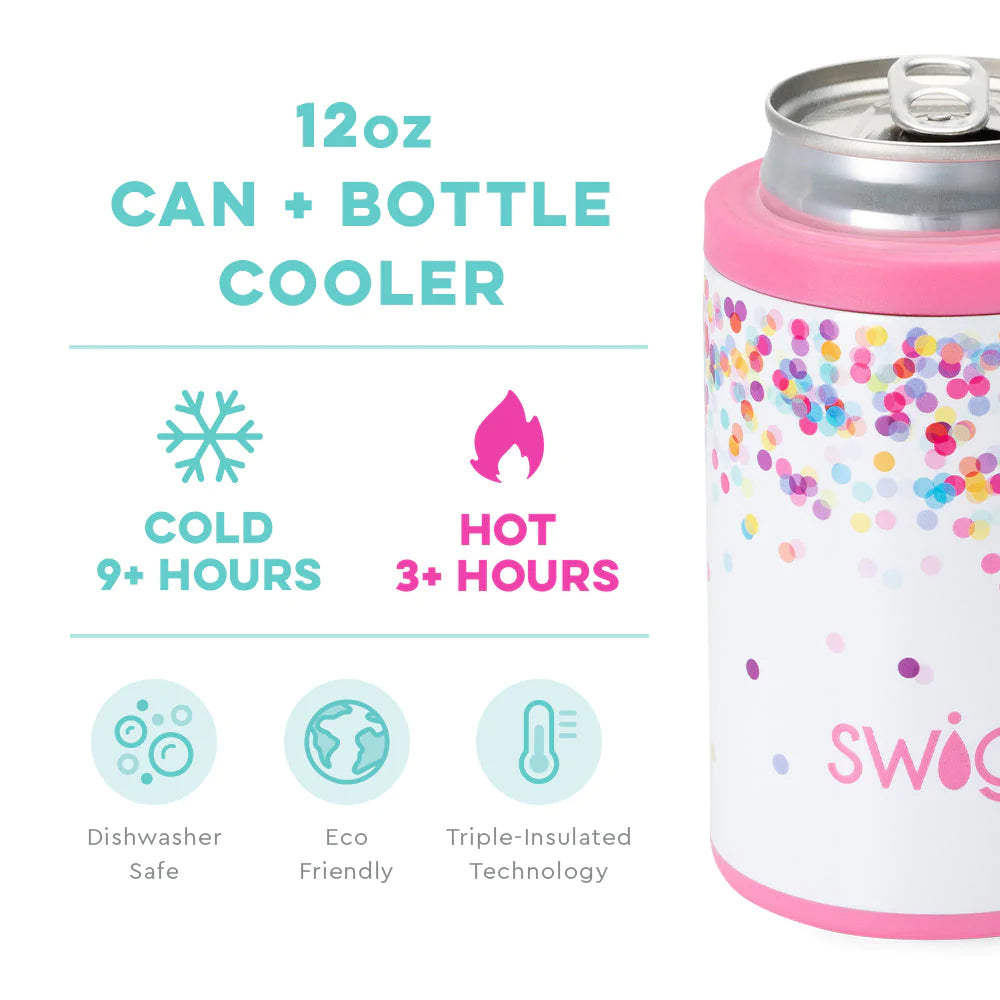 Load image into Gallery viewer, Confetti Can + Bottle Cooler (12oz) by SWIG LIFE - The Street Boutique 
